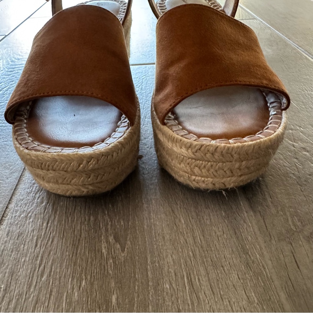 Universal Thread Brown Wedge Sandals with Ankle Strap - Picture 6 of 10